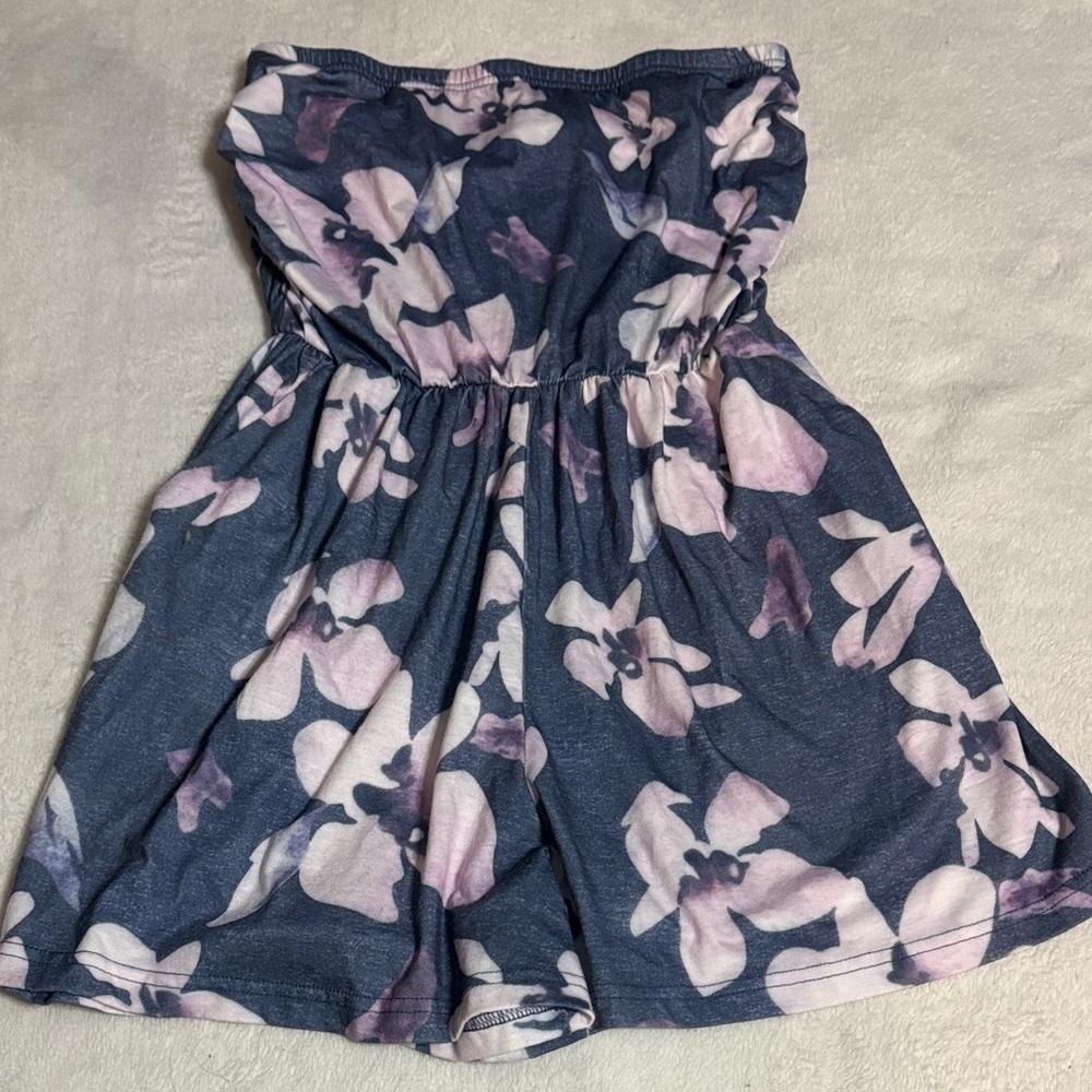 Floral Strapless romper
